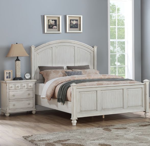 Winners Only® Nashville Antique White King Panel Bed-2