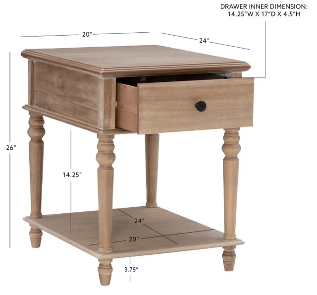 Powell® Pike Natural Side Table-2