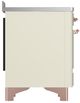 Ilve® Majestic III 48" Antique White Pro Style Induction Range with Solid Door and Copper Trim-3