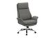 Monarch Specialties Inc. Dark Grey Leather-Look High Back Executive Office Chair with Chrome Swivel-0