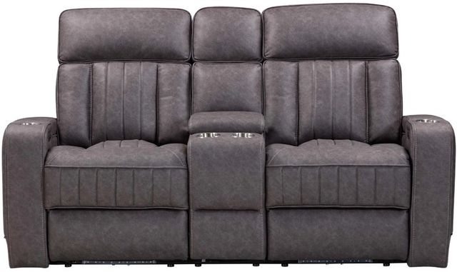 Parker House® Equinox Mercury Power Theater Reclining Loveseat with Headrest-1