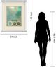 Classy Living Laurie Maitland Retro In Aqua And Khaki Il Mirror Framed Wall Art-2