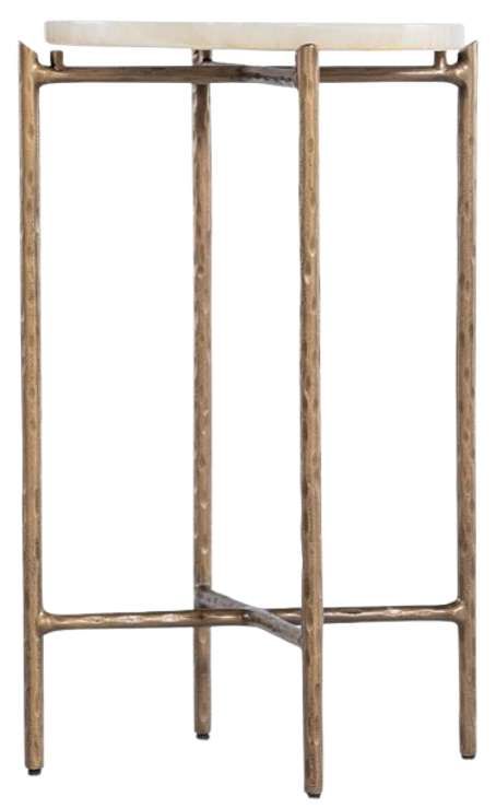 Hooker® Furniture Melange Natural Spot Table with Gold Base-3
