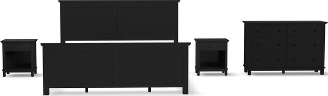 homestyles® Oak Park 4-Piece Black King Panel Bedroom Set-0