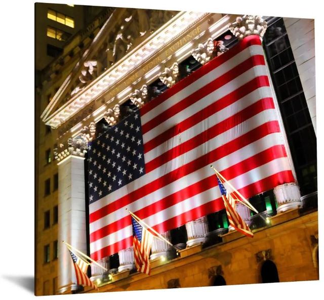 Classy Art Flag across Stock Exchange Wall Art-0