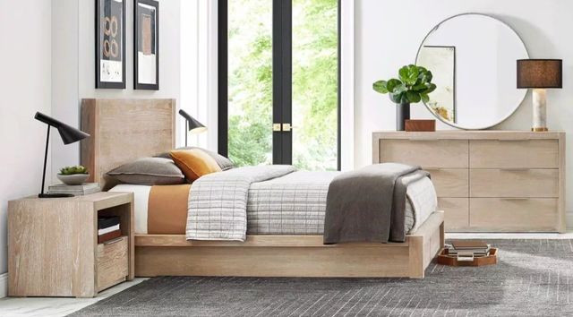 Alexandra Home Bodhi Light Oak 3pc Queen Storage Bedroom -KIT900-3Q-LIGHT OAK P73584550-0