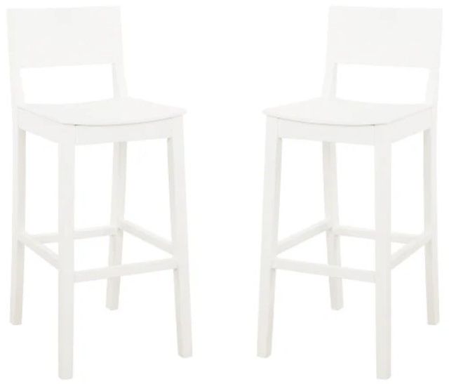 Linon Kentucky 2-Piece White Bar Stool Set-0