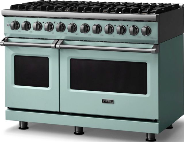 Viking® 5 Series 48" Splash Pro Style Dual Fuel (LP) Range with Polished Chrome Trim-3