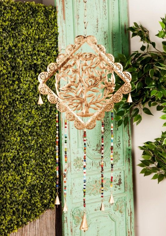 Deco Marche Gold Tree Windchime-2
