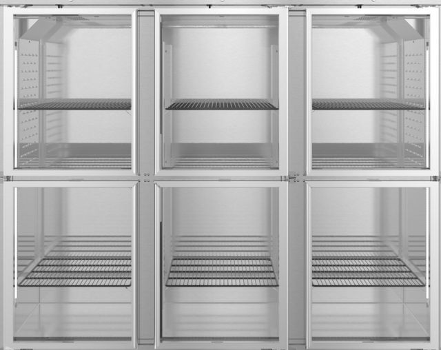 Hoshizaki Steelheart® 83" 79 Cu. Ft. Stainless Steel Three Section Commercial Refrigerator with Lock-1