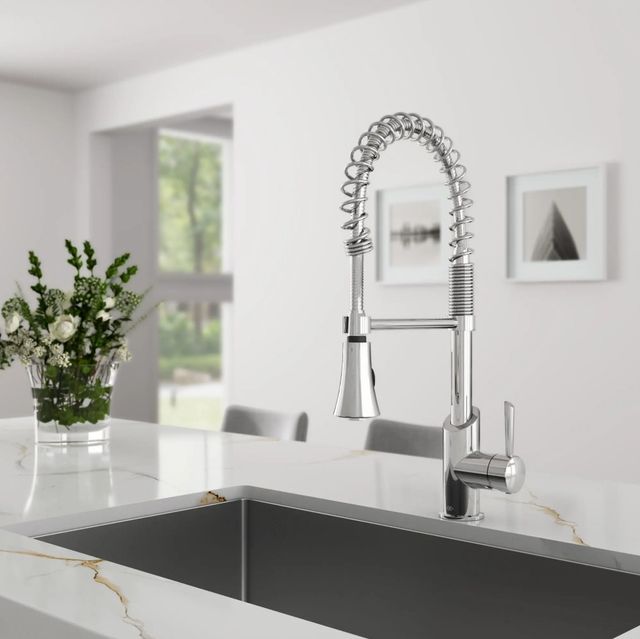 DXV Fresno® Polished Chrome Single Handle Culinary Kitchen Faucet with Lever Handle-1