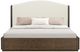 Flexsteel® Athens Chocolate Brown/Ivory King Upholstered Panel Bed-1