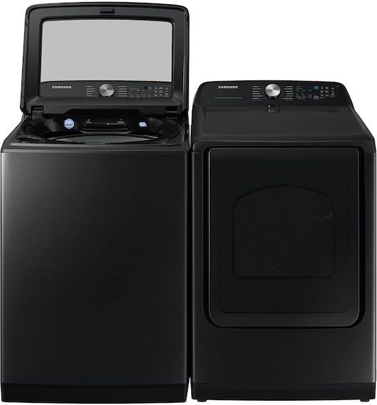 Samsung Brushed Black Laundry Pair-4