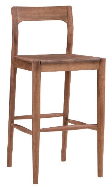 Moe's Home Collection Owing Walnut Brown Barstool-0