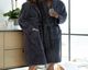 Cariloha Graphite Viscose/Micro Polyester Blend Small/Medium Unisex Plush Bathrobe-1