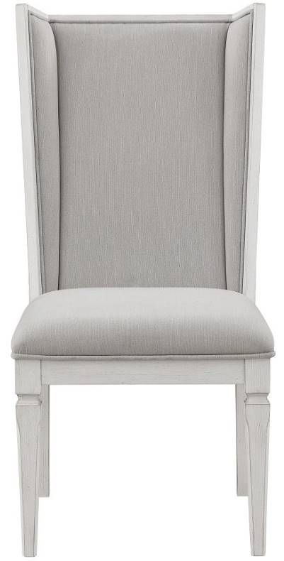 ACME Furniture 2-Piece Katia Light Gray/Weathered White Hostess Chair Set-4