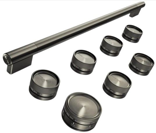 KitchenAid® 36" Black Ore Commercial-Style Induction Range Handle and Knob Kit-0