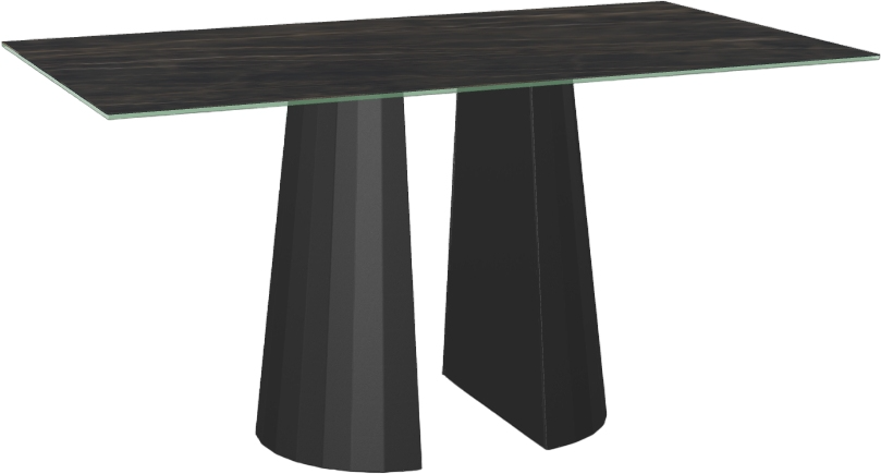 Amisco Customizable Gemma Italian Porcelain 72" Counter Height Table