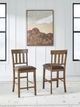 Signature Design by Ashley® Urbinforte Light Brown Upholstered Bar Stool-1