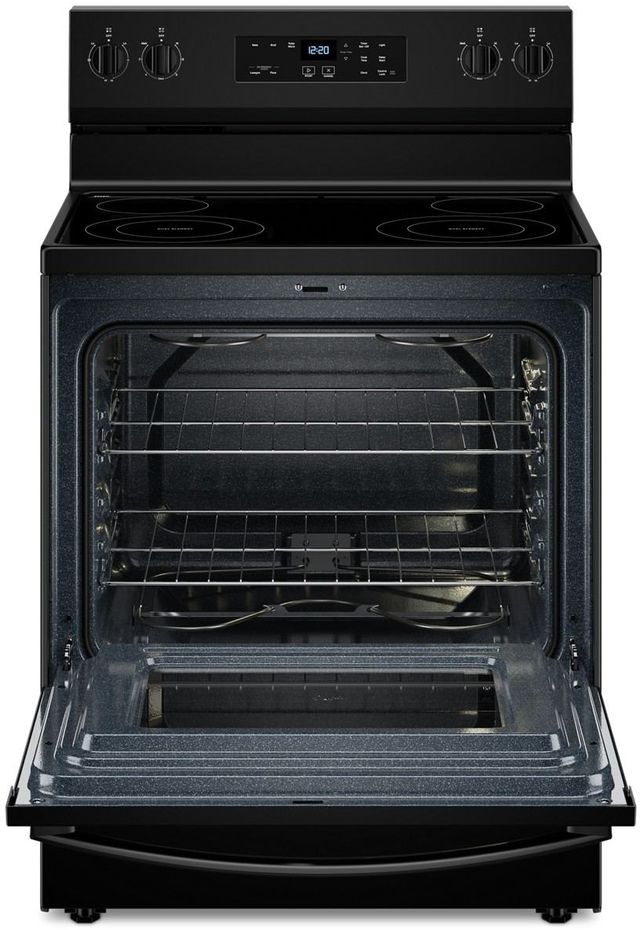 Whirlpool® 30" Black Freestanding Electric Range with No Preheat Mode-1