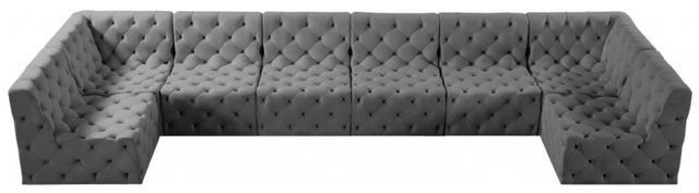 Meridian Furniture Tuft 8-Piece Grey Modular Sectional Set-1