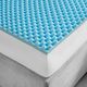 Olliix by Sleep Philosophy Blue All Season Reversible Hypoallergenic 1.5" Cooling Gel Memory Foam Twin Mattress Topper-5