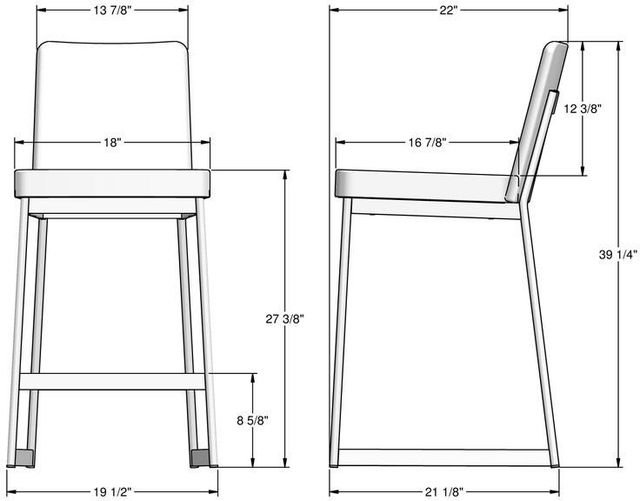 Amisco Customizable Zola Upholstered Counter Stool-2