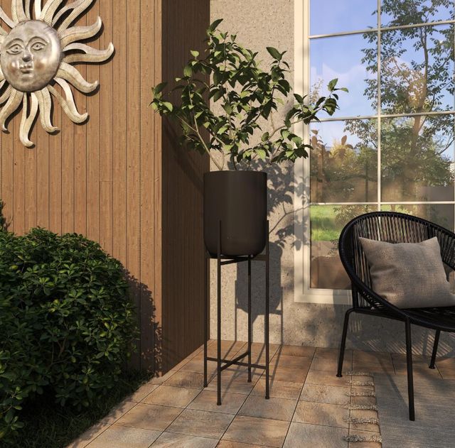 Deco Marche Black 36" Planter-2