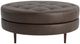 Bassett® Furniture Customizable Delway 45" Round Tufted Leather Ottoman-1