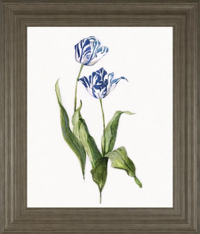 Classy Art Blue Lively Botanical II by Sally Swatland Framed Wall Art-0