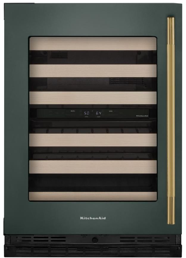 Kitchenaid® 24" Juniper Built-In Wine Cooler with Full-Extension Wood-Front Racks-2
