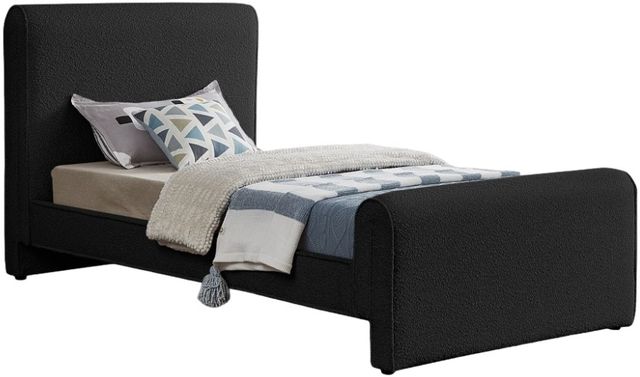 Meridian Furniture Stylus Black Twin Upholstered Panel Bed-0
