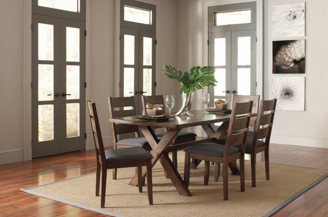 Coaster® Alston 7-Piece Rustic Knotty Nutmeg Dining Set-1