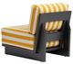 Zuo® Modern Shoreline Black/White/Yellow Aluminum Fabric Outdoor Accent Chair-4