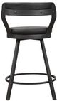 Mazin Furniture Appert Black/Dark Gray Swivel Counter Chair-2