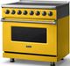 Viking® 5 Series 36" Daffodil Pro Style Induction Range with Polished Chrome Trim-2