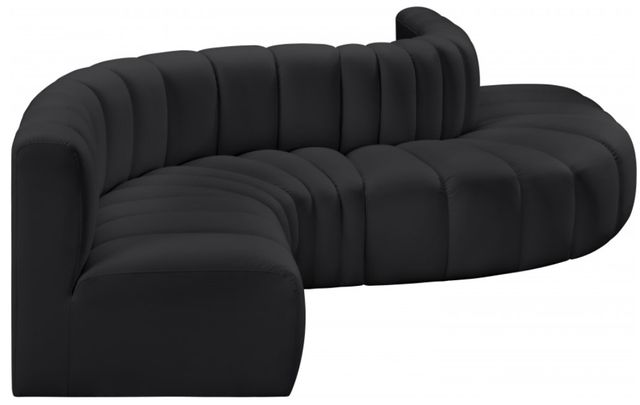 Meridian Furniture Arc 6-Piece Black Vegan Leather Sectional-1