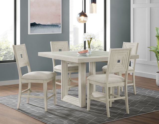 Elements International Avalanche Antique White Counter Side Chair-1