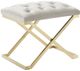 Inspire™ Rada Ivory/Brushed Gold Bench-1