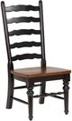 TEI Windswept Shores Black/Cherry Rub-Thru Ladder Back Side Chair-0