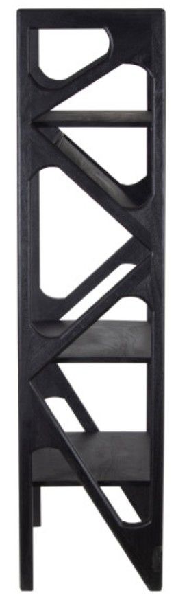 Porter International Designs Canberra Black Small Bookcase-2