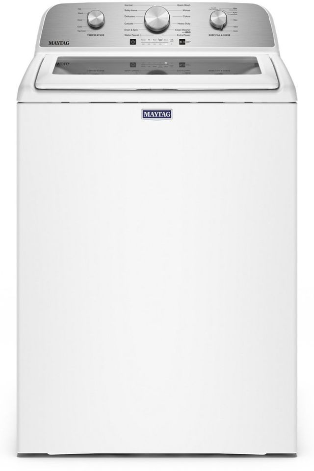 Maytag® 5.4 Cu. Ft. White Agitator Top Load Washer -0