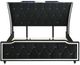 Coaster® Lorient Black California King Upholstered Panel Bed with LED-3