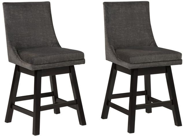 Signature Design by Ashley® Tallenger 2-Piece Dark Gray Bar Stool Set-0