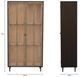 Nest Home Collections Camden Espresso/Natural Doors Tall Cabinet-2