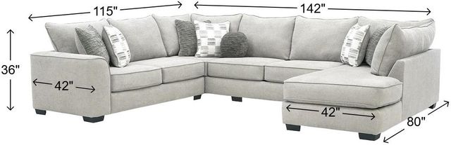 Albany Industries 3-Piece Glenrock Gray Sectional-1