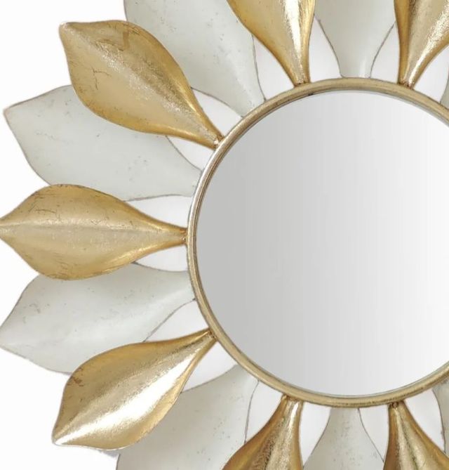 Classy Art Style 29 Chrome/Gold/White Wall Mirror-1
