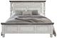 International Furniture Direct Stone White Queen Panel Bed-3