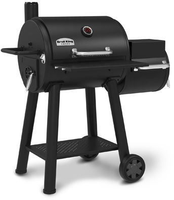 Broil King® Regal™ 400 Black Freestanding Offset Charcoal Grill-2