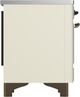 Ilve® Majestic III 36" Antique White Pro Style Induction Range with Triple Glass Door and Burnished Trim-4